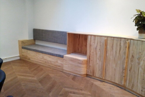 Menuiserie Taquet ile de France fabrication meuble banquette