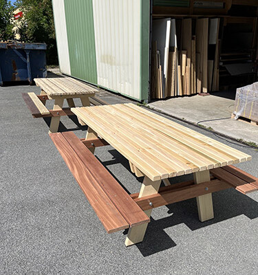 Menuiserie Taquet ile de France fabrication Table pic nic