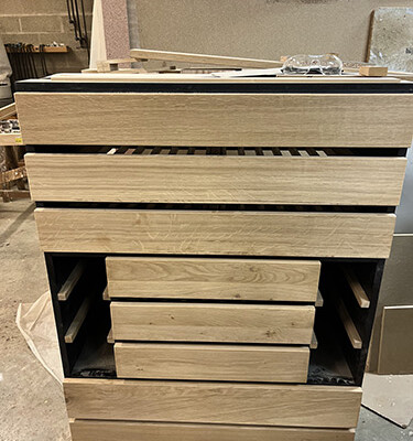 Menuiserie Taquet ile de France fabrication meuble bouteille